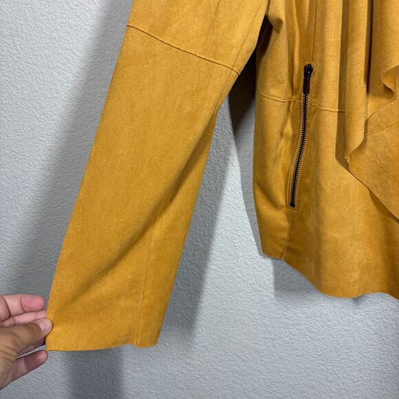 Bagatelle Collection Size XL Draped Cardigan Coatigan Jacket Yellow Open Front - Picture 8 of 12